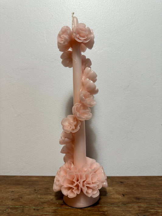 Floral Serpent Candle-  Blush