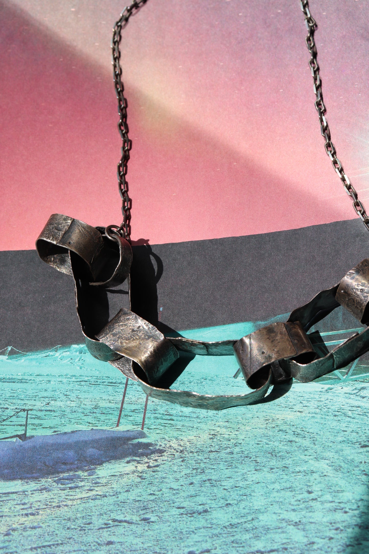 HANDCRAFTED STERLING SILVER OXIDISED NECKLACE