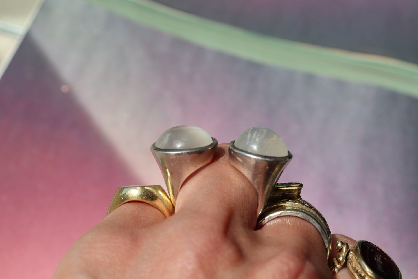 STERLING SILVER MOONSTONE RING