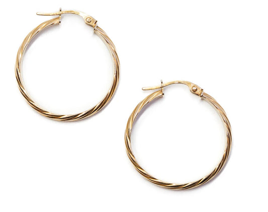LARGE 9CT GOLD HOOPS