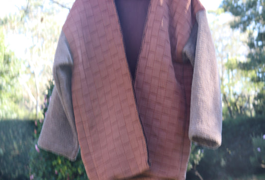 FIELD ONE OF A KIND ITALIAN WOOL KIMONO JKT ~ BRIC