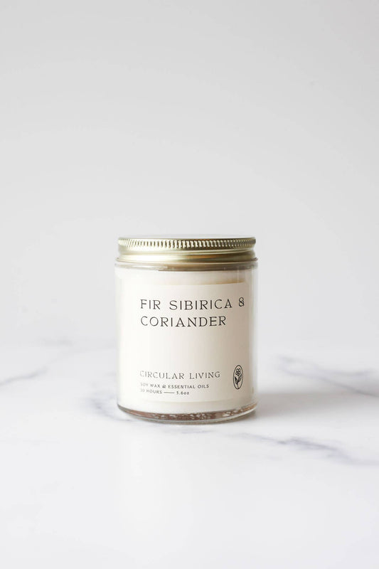 Soy Wax Candle, Fir Sibirica & Coriander