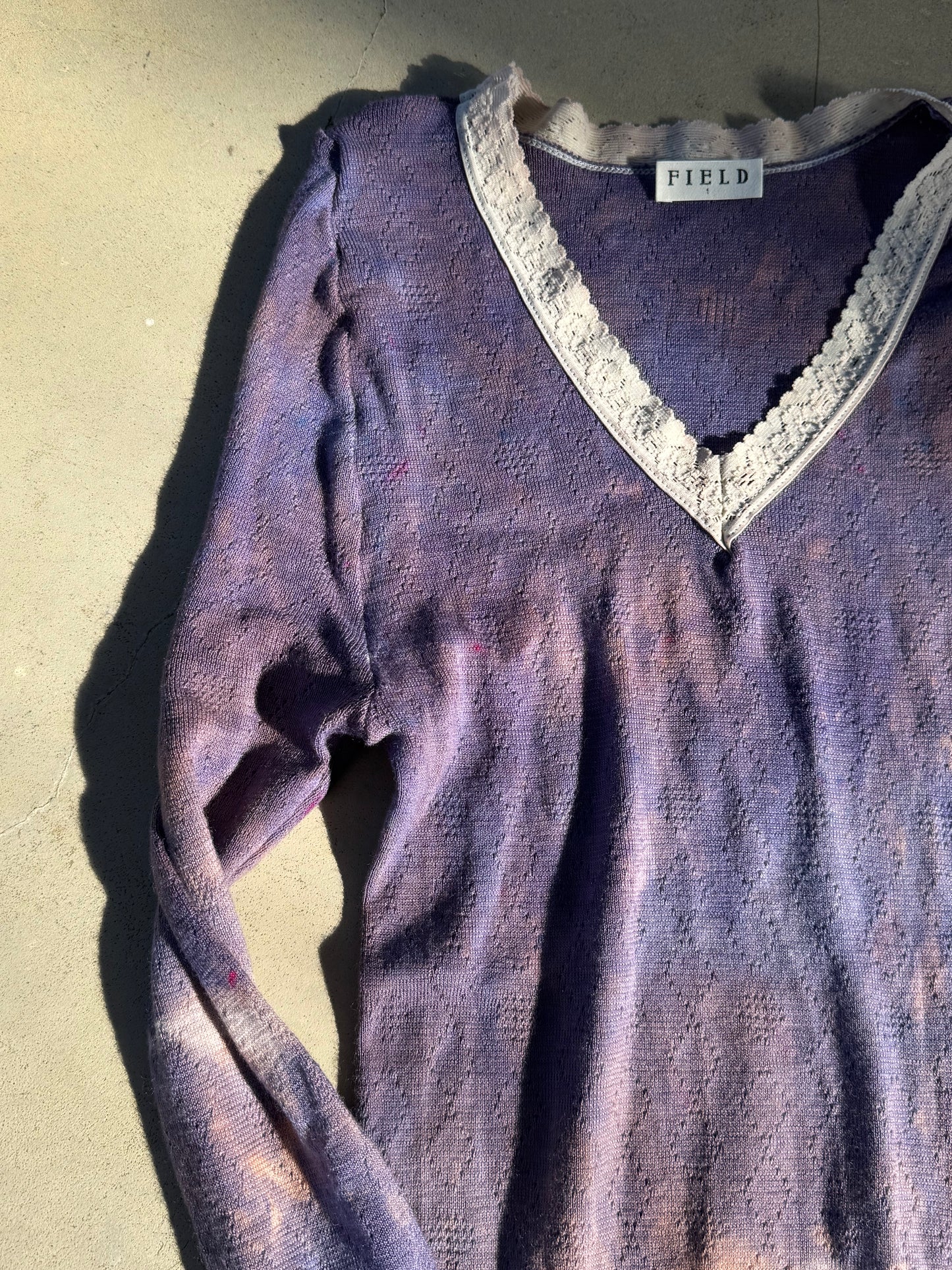 FIELD WOOL & COTTON SPENCER ~ MARINE VIOLET