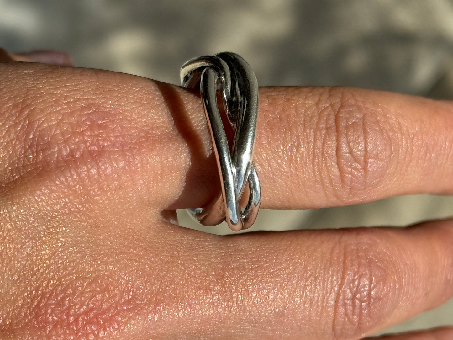 STERLING SILVER ORGANIC TWIST RING