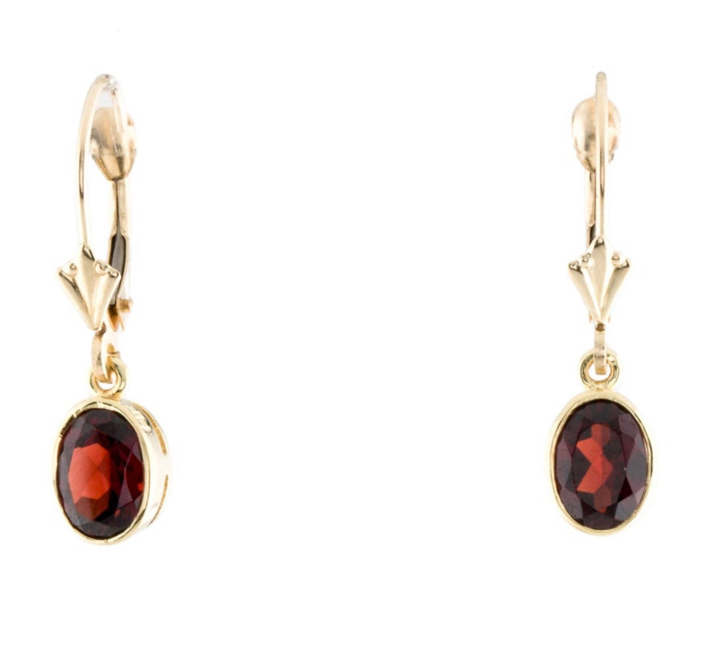 14CT GOLD GARNET EARRINGS