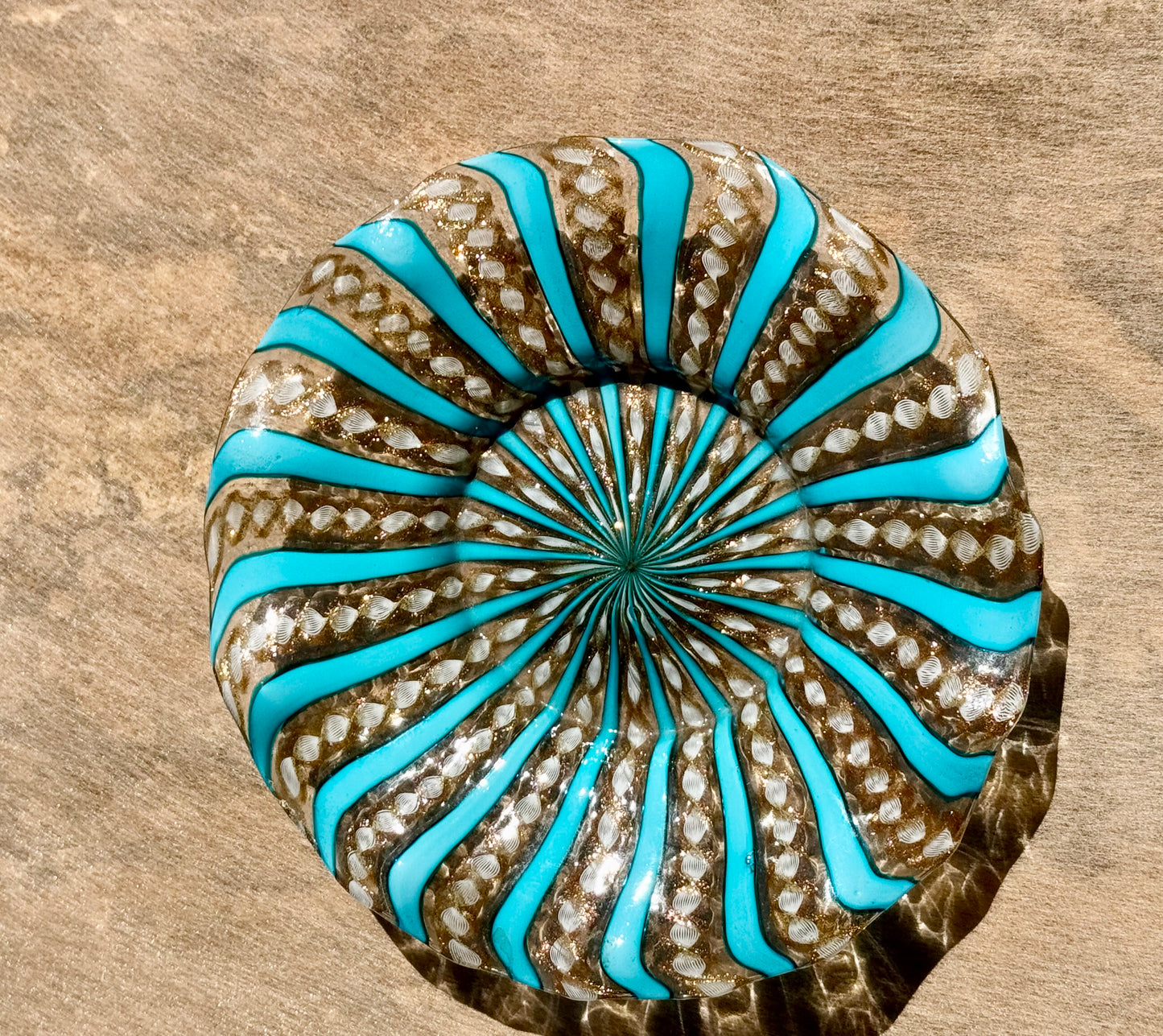 MURANO GLASS BLUE PLATE