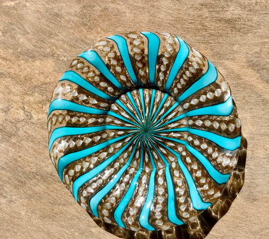 MURANO GLASS BLUE PLATE