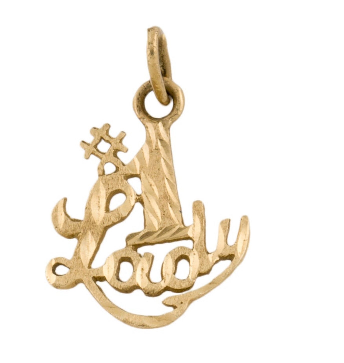 14K GOLD #1 LADY PENDANT