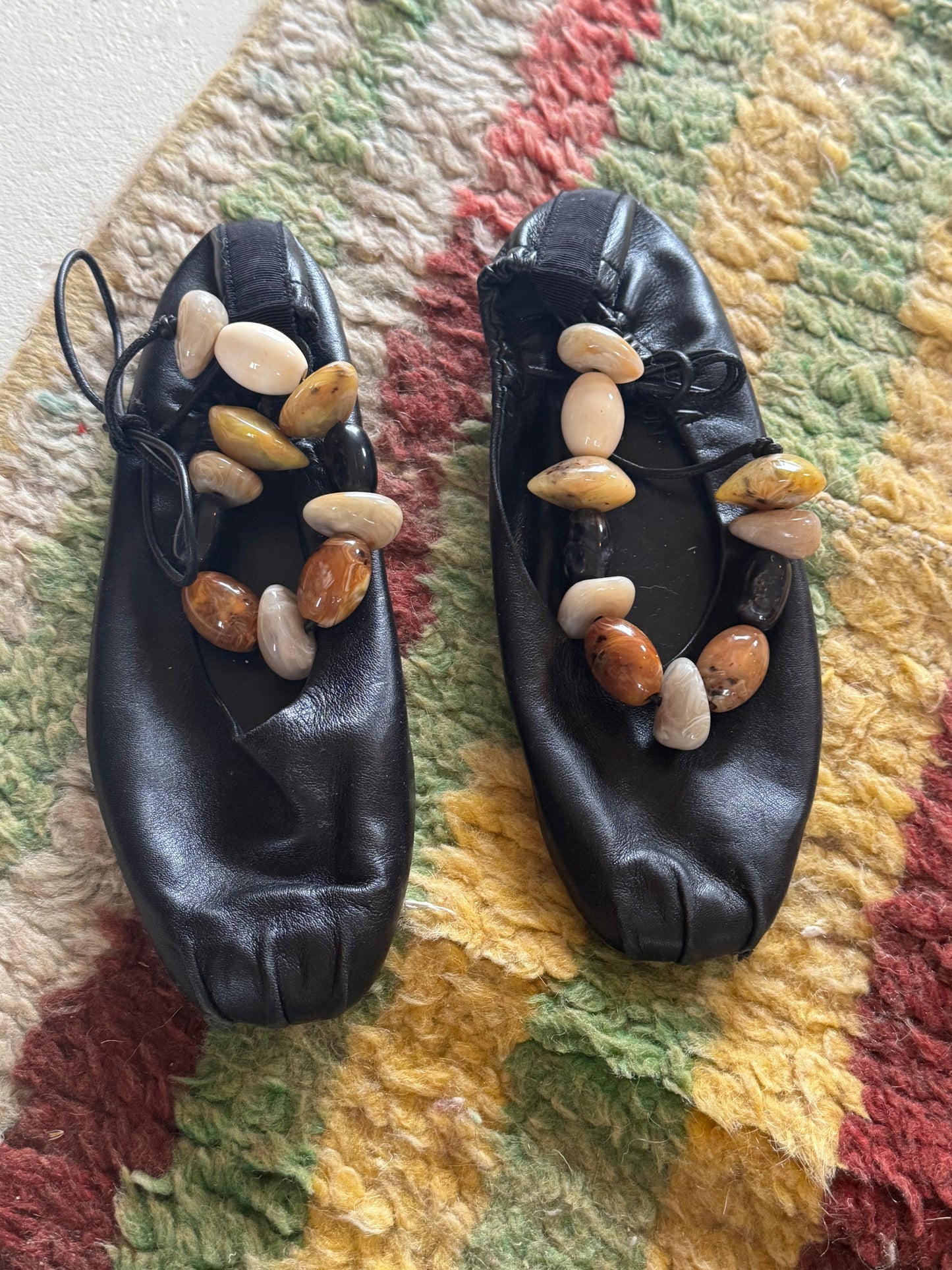 SUSTAIN ULLA JOHNSON BEADED BALLET FLATS