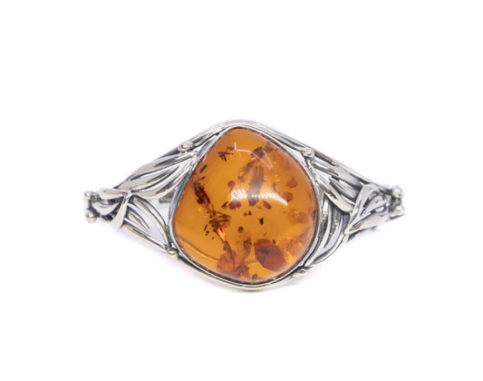 STERLING SILVER AMBER BANGLE