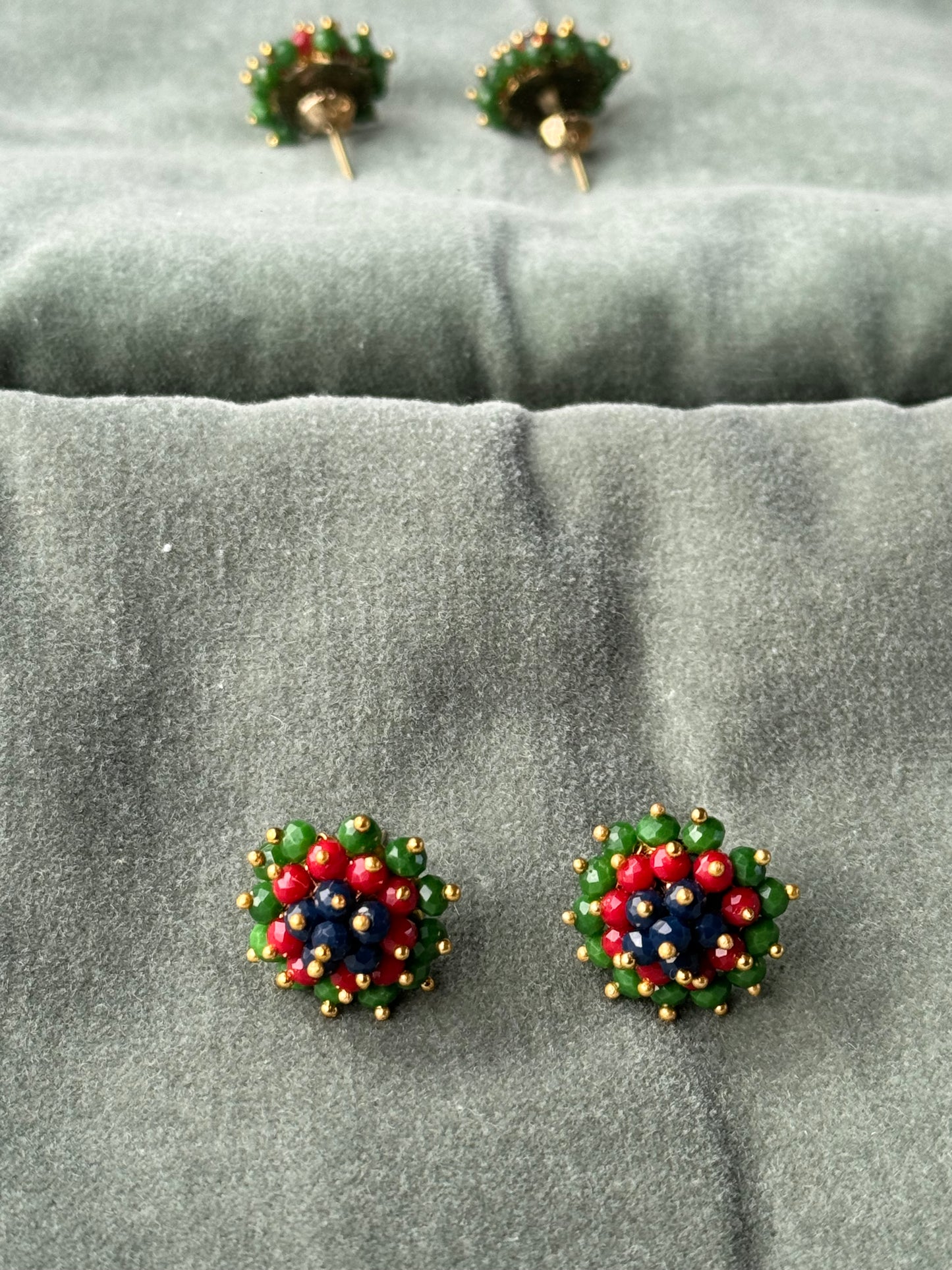 VINTAGE ITALIAN GEM-SET EARRINGS