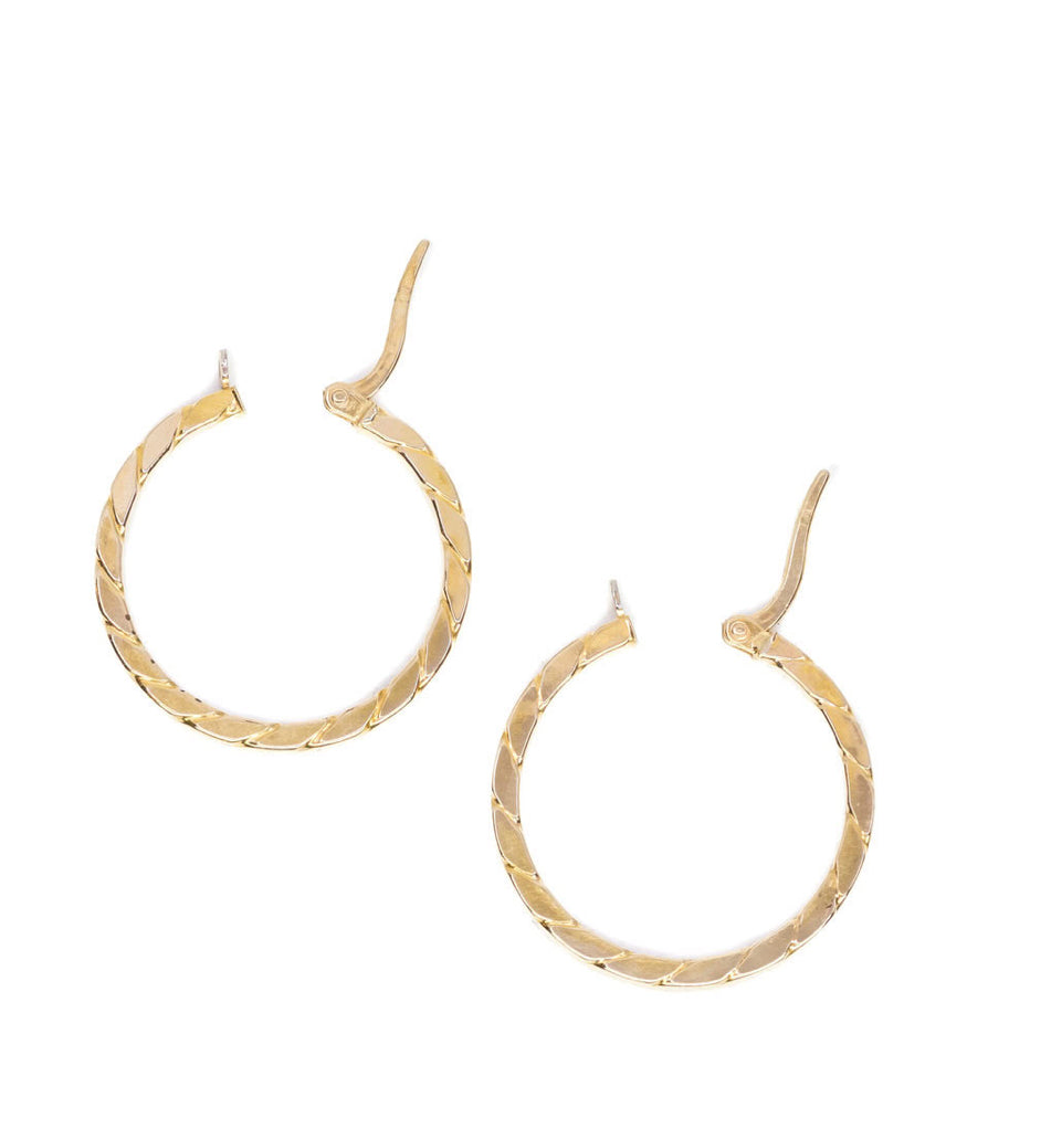 GOLD HOOP TWISTED 9CT