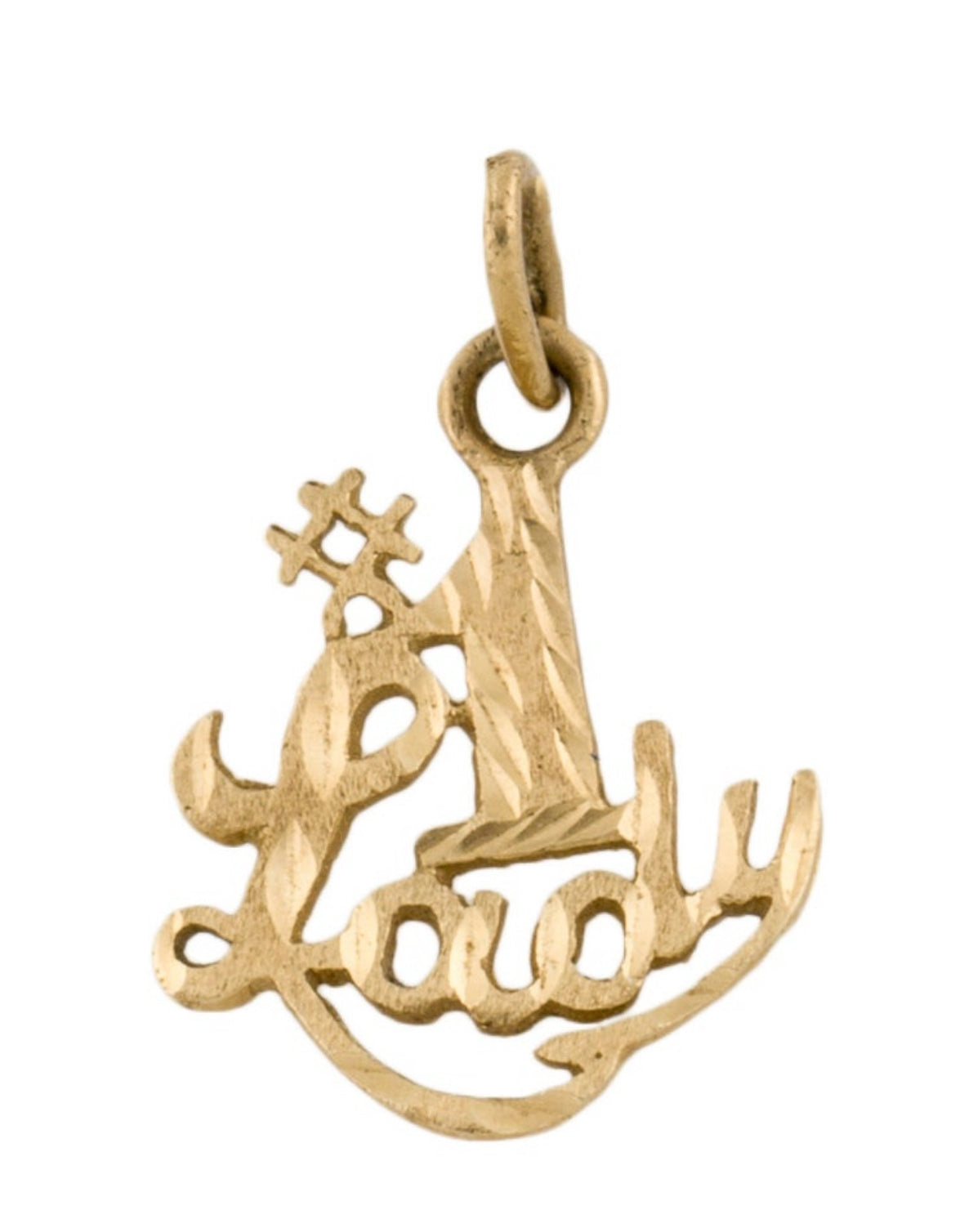 14K GOLD #1 LADY PENDANT