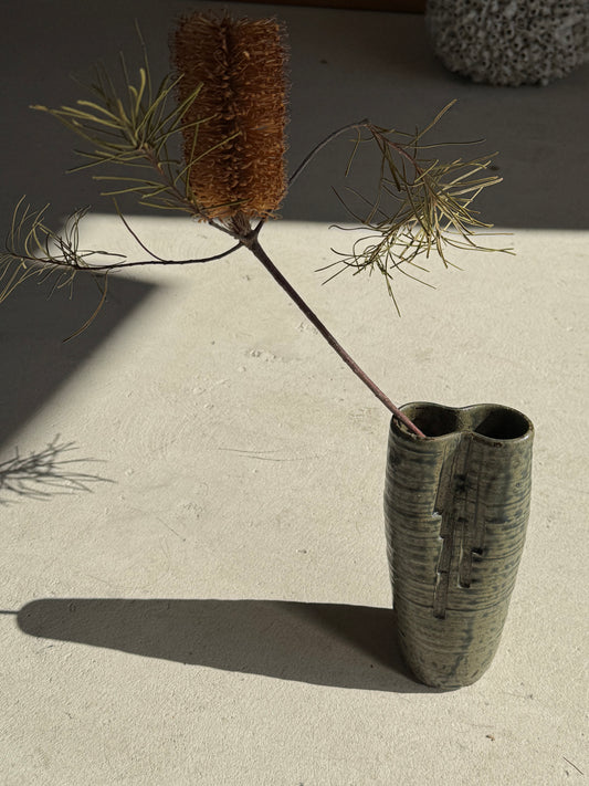 Japanese vase Dark Green