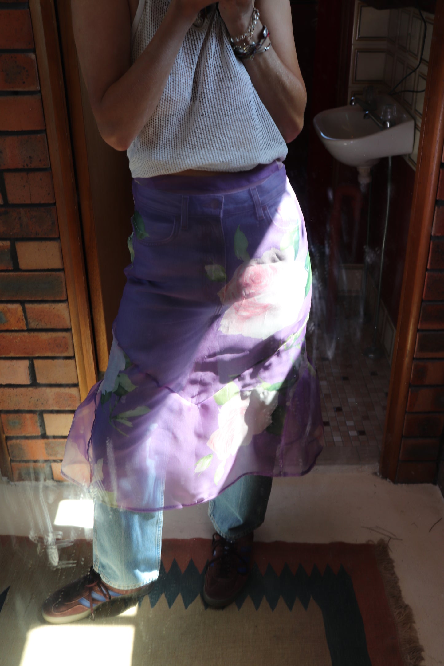 FIELD SILK V VIOLET  SKIRT