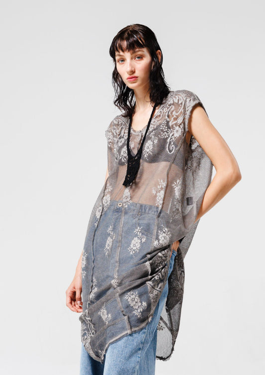 LOOSE LONG LACE TOP