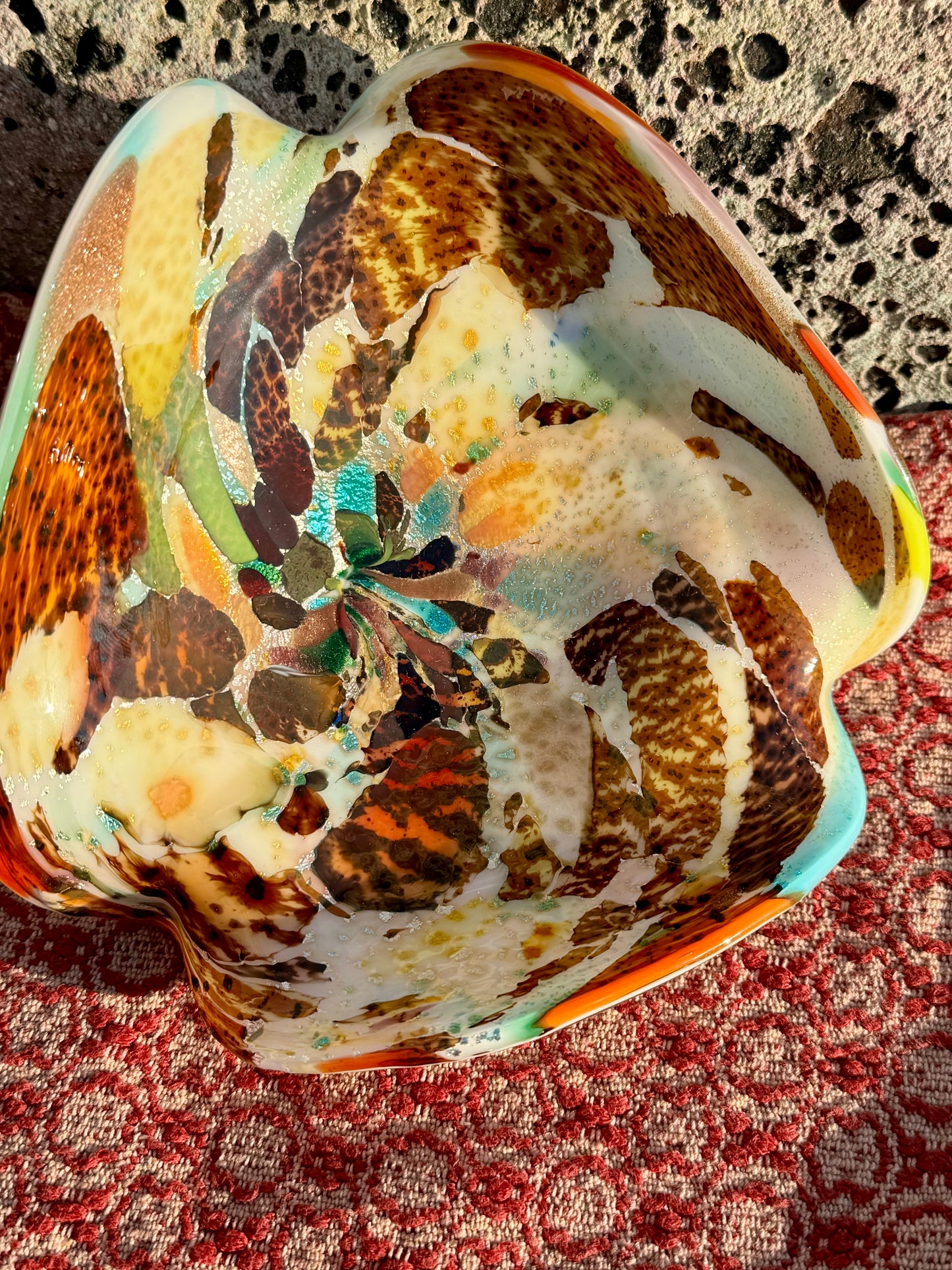 MURANO GLASS TUTTI-FRUTTI BOWL #2 1960S