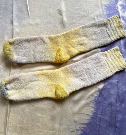 FIELD THICK WOOL BED SOCK ~ ACID AUTUMN