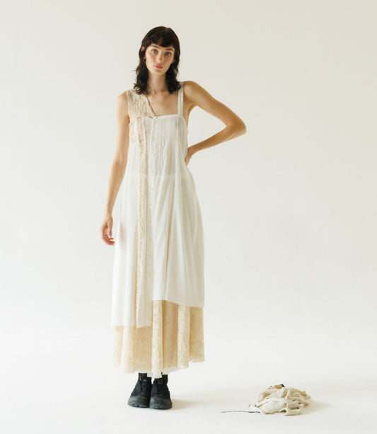 SLIP DRESS WITH LACE DETAILS