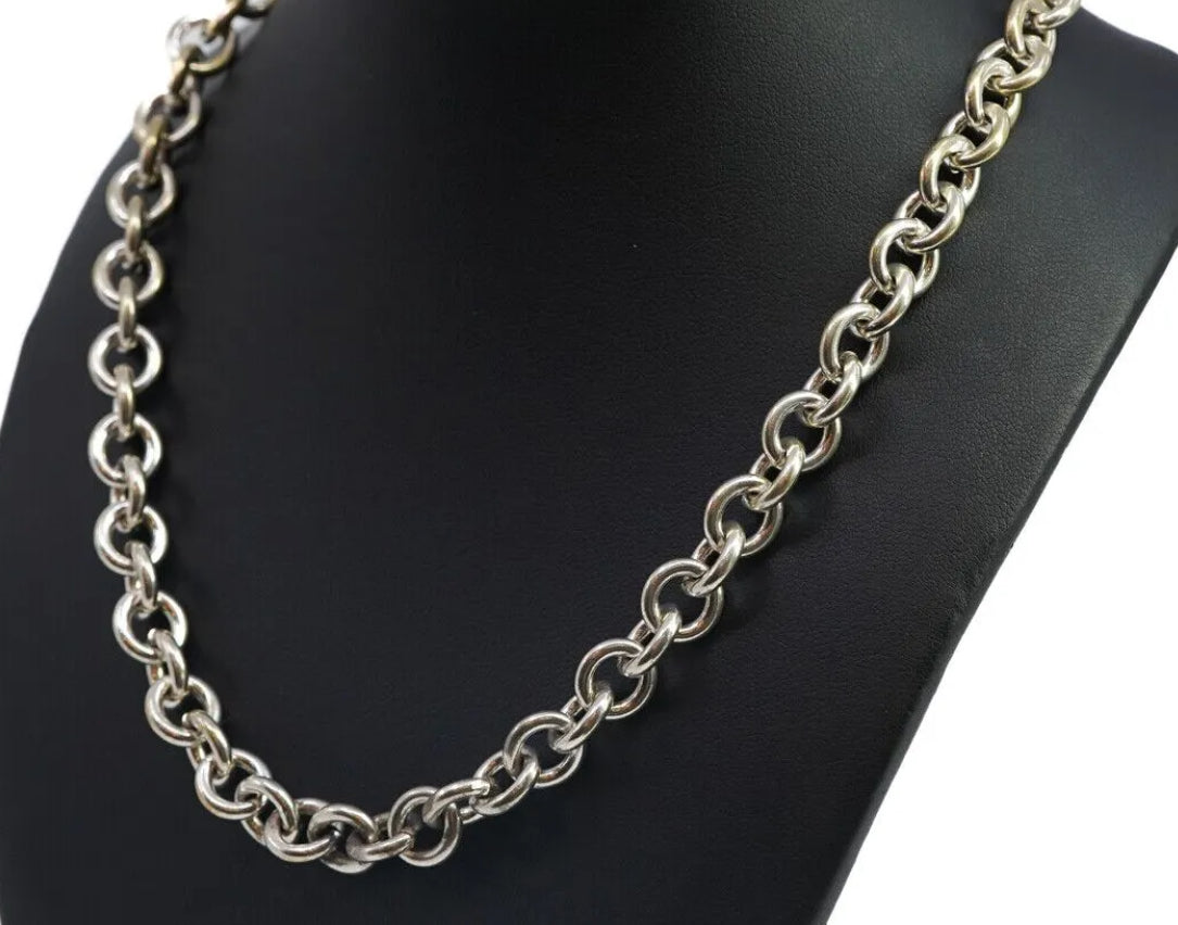 STERLING SILVER CHUNKY CHAIN NECKLACE