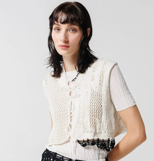 CROP KNIT LACE