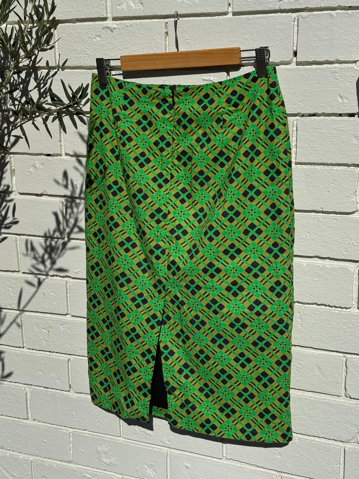 SUSTAIN RACHEL COMEY PATTERN GREEN SKIRT