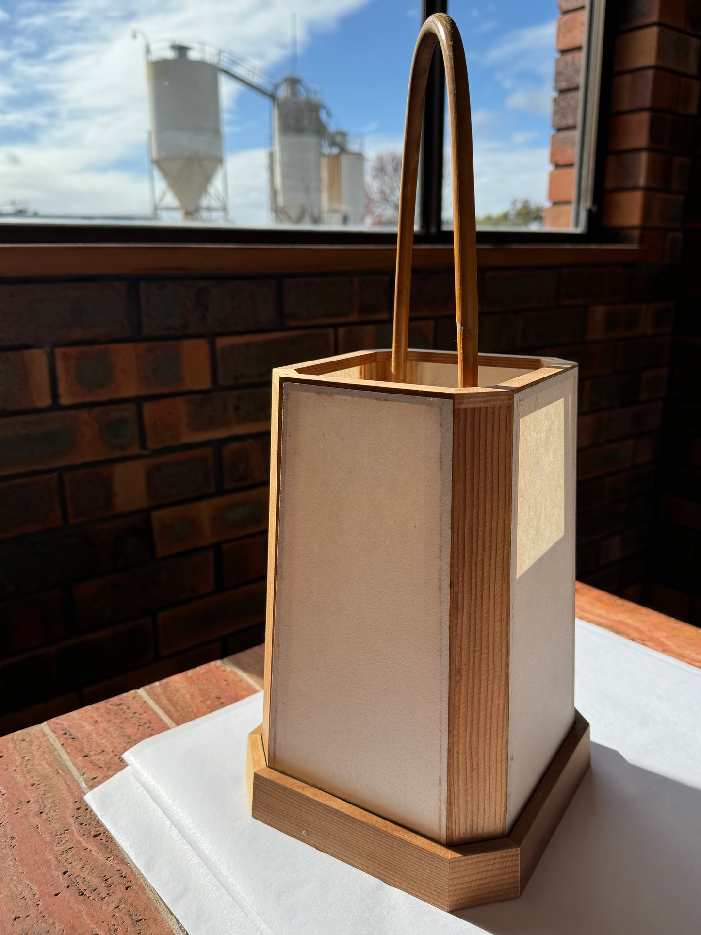 JAPANESE WOOD & PAPER LANTERN