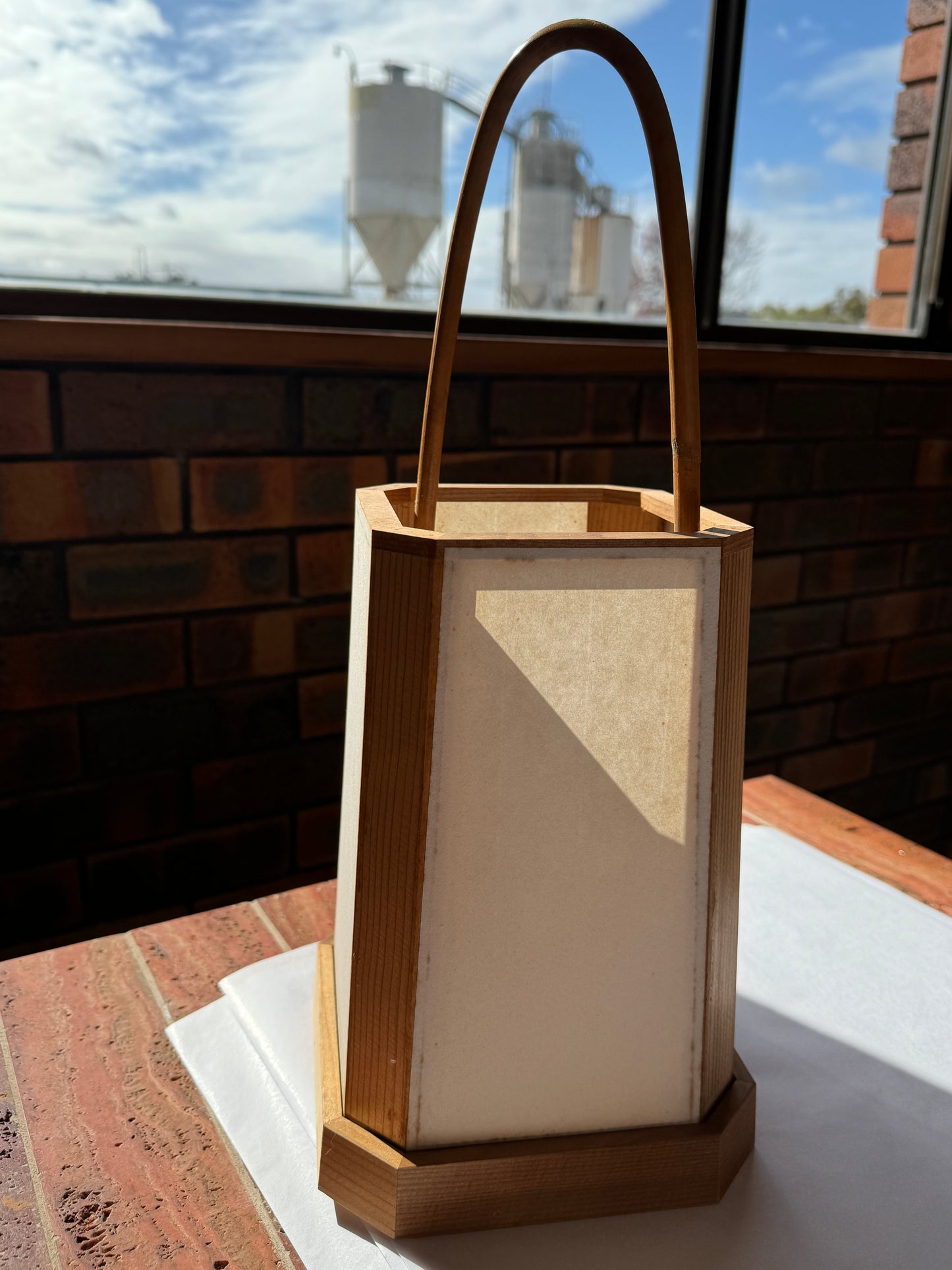 JAPANESE WOOD & PAPER LANTERN