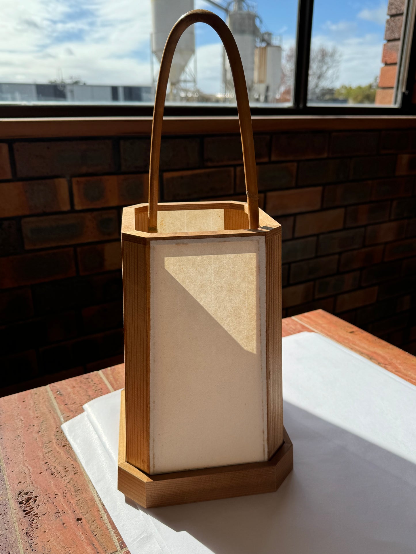 JAPANESE WOOD & PAPER LANTERN