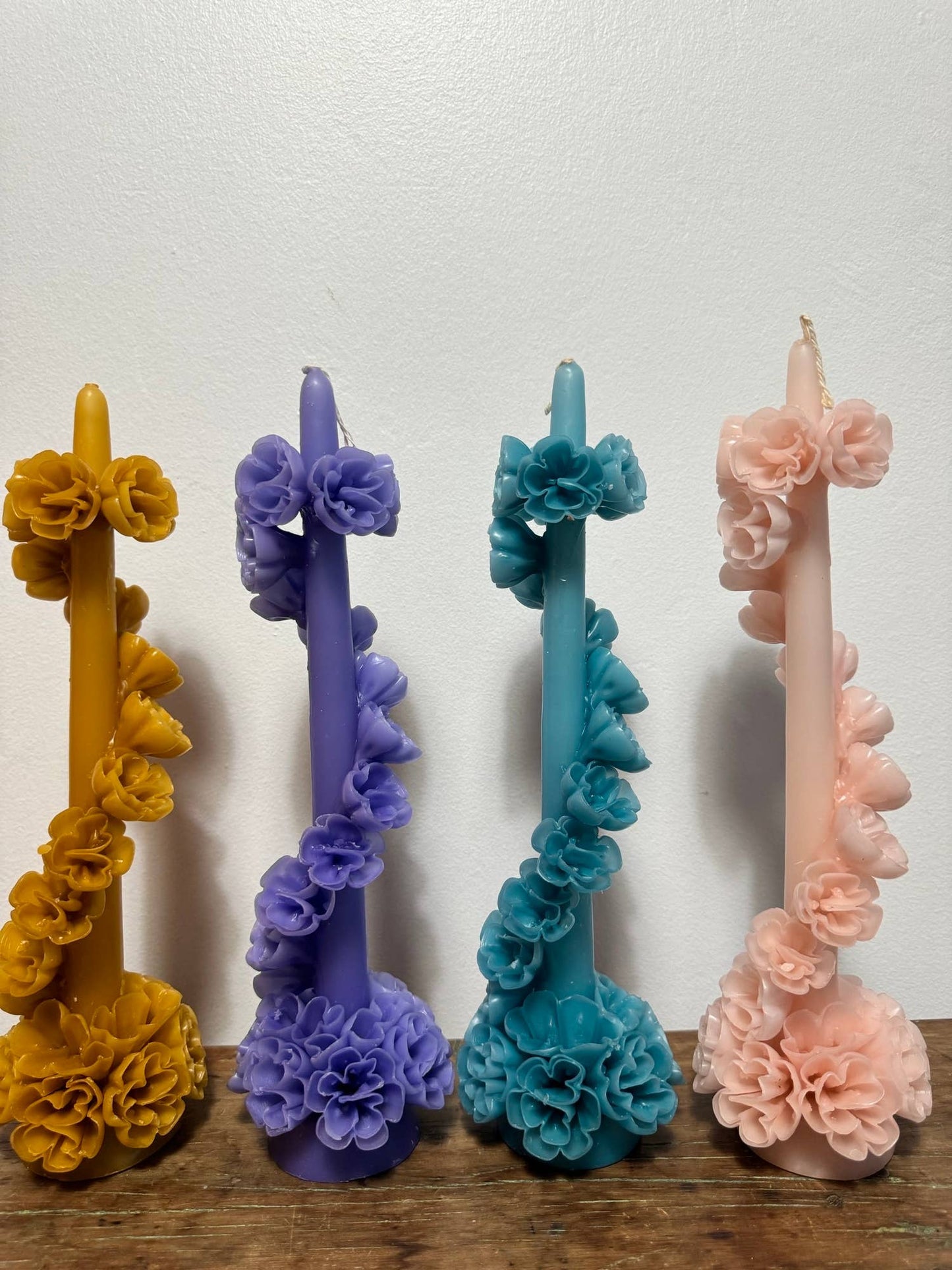 Floral Serpent Candle-  Exuma Blue