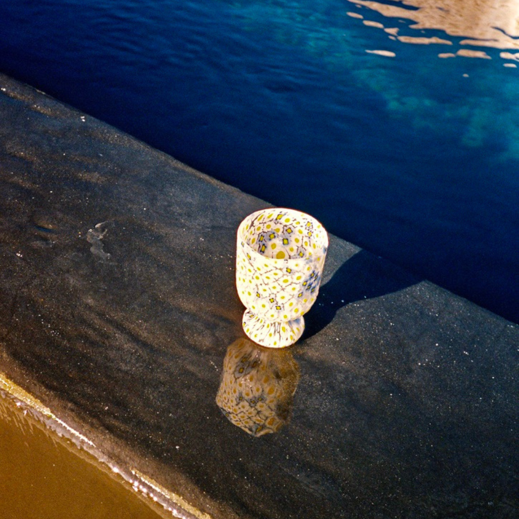 Daisy - Handblown Murano Wine Glass (Goblet)