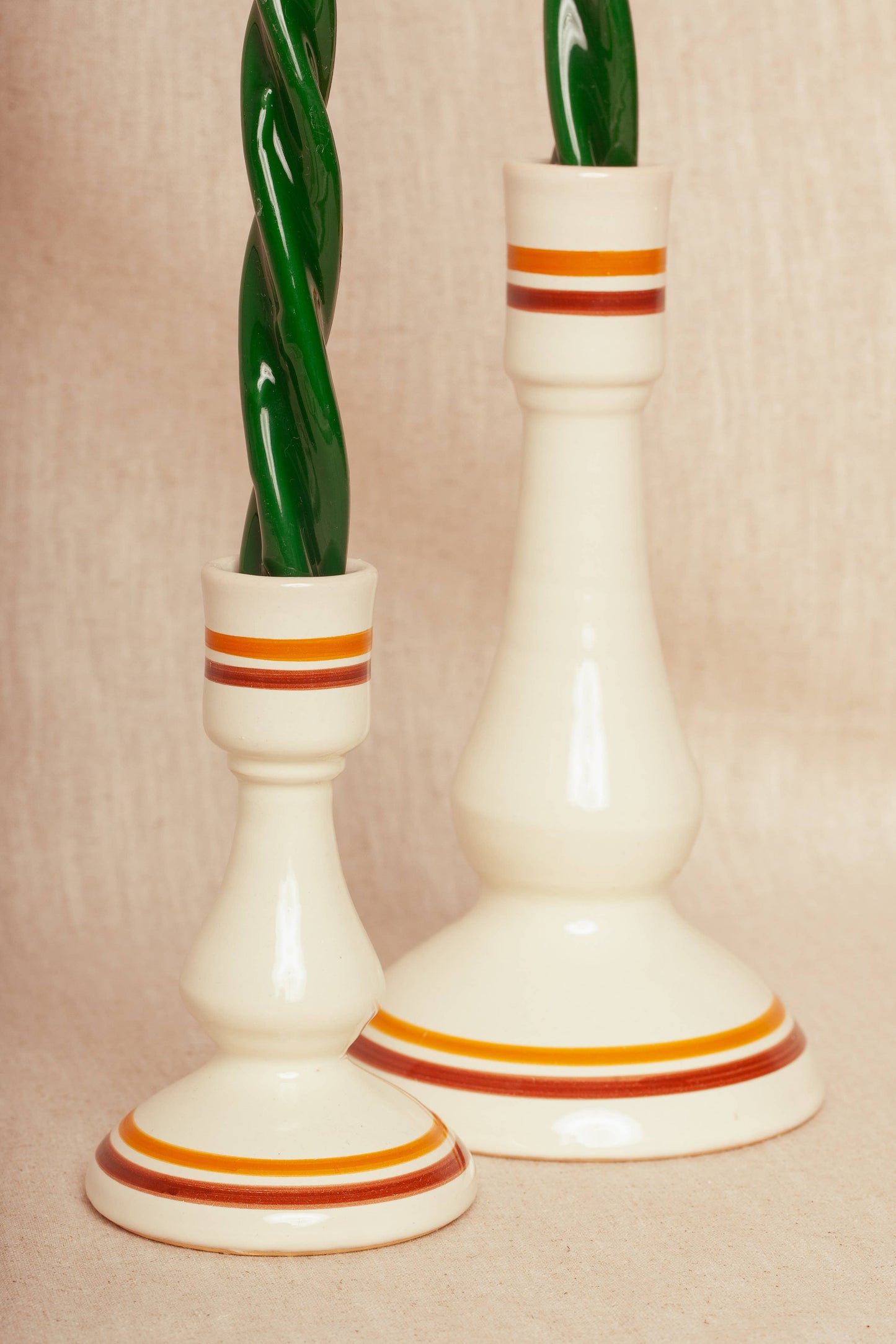 Ceramic bridge candelabras