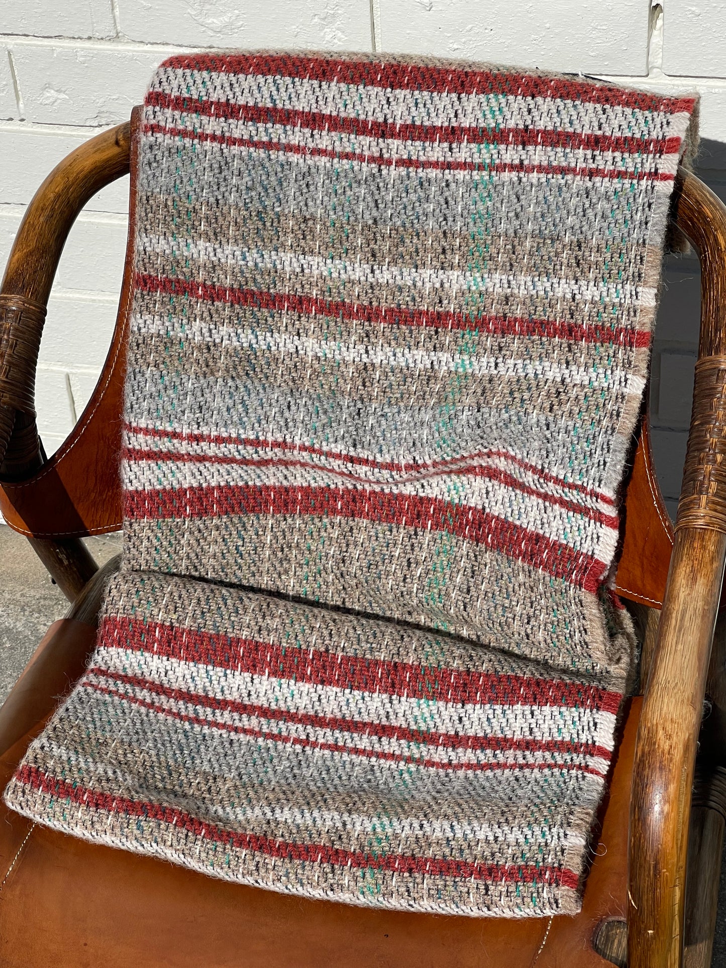 Random Recycled Wool Blanket - RED