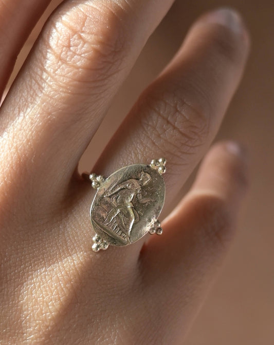 9ct Gold Goddess Themis Ring