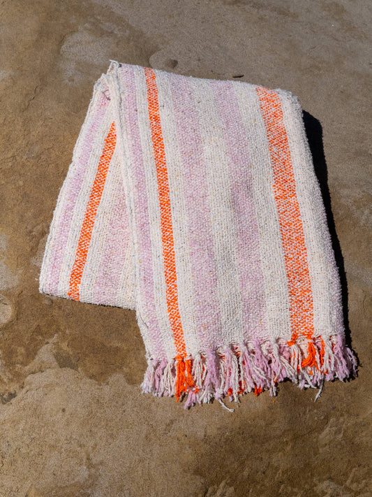 Just Peachy - SUSTAINABLE RECYCLED THROW BLANKET